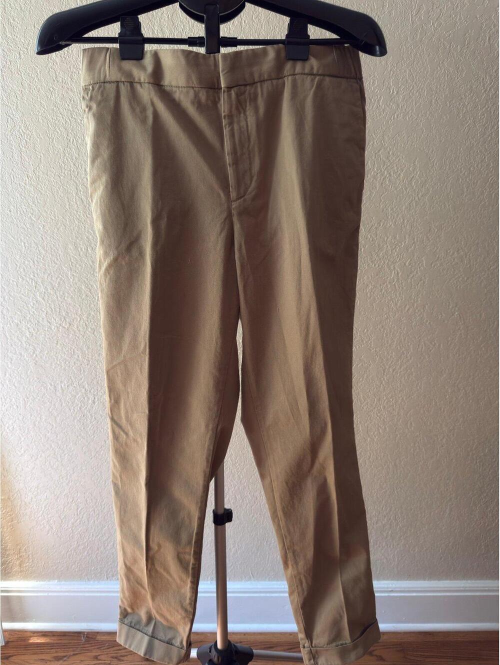 The Kooples Trend Elastic Waist Chino Pants Beige Tan Size 48 (US 32) NWT - Picture 2 of 7